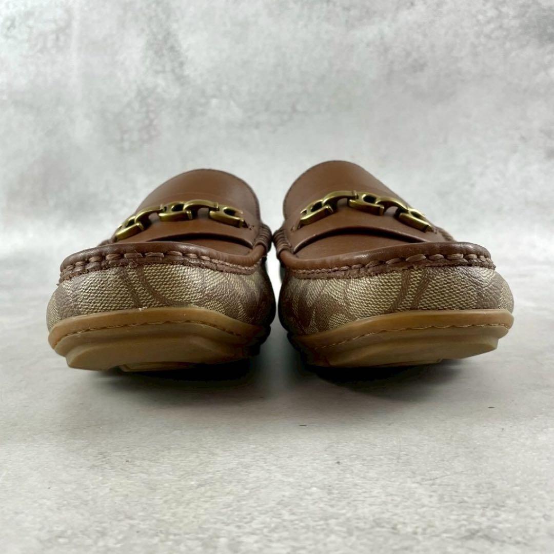 美品 COACH シグネチャー ローファー 靴 ホースビット 25.5 【185