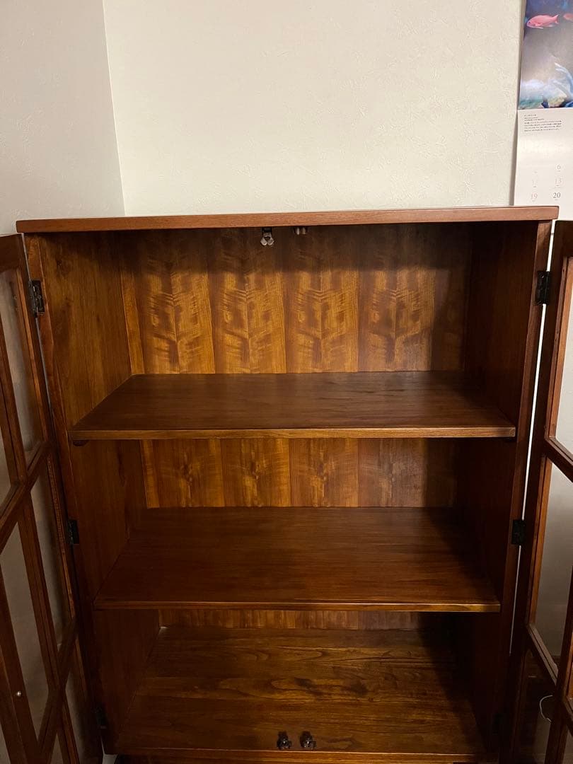 木製ガラス扉食器棚 3段(shidenさん専用)