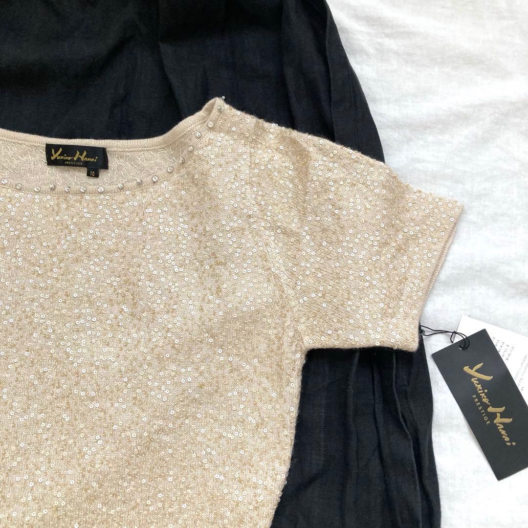 新品✨定価14万超　ユキコハナイ　シルク　カシミヤ　ニット　半袖　ワンピース