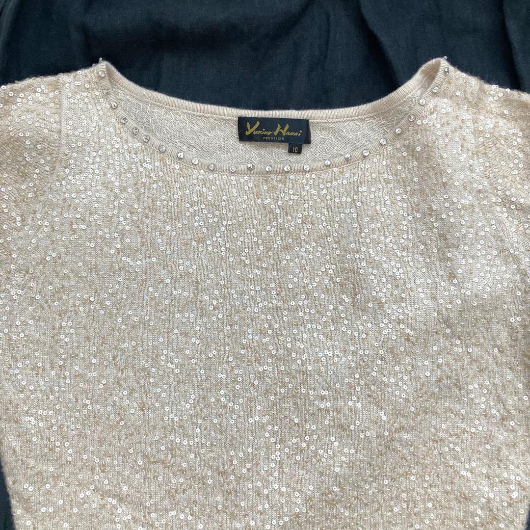 新品✨定価14万超　ユキコハナイ　シルク　カシミヤ　ニット　半袖　ワンピース