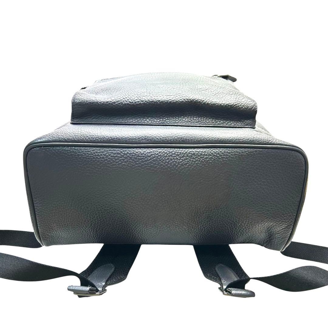 美品 COACH コーチ リュック バッグパック 2層式 レザー グレー　 A4