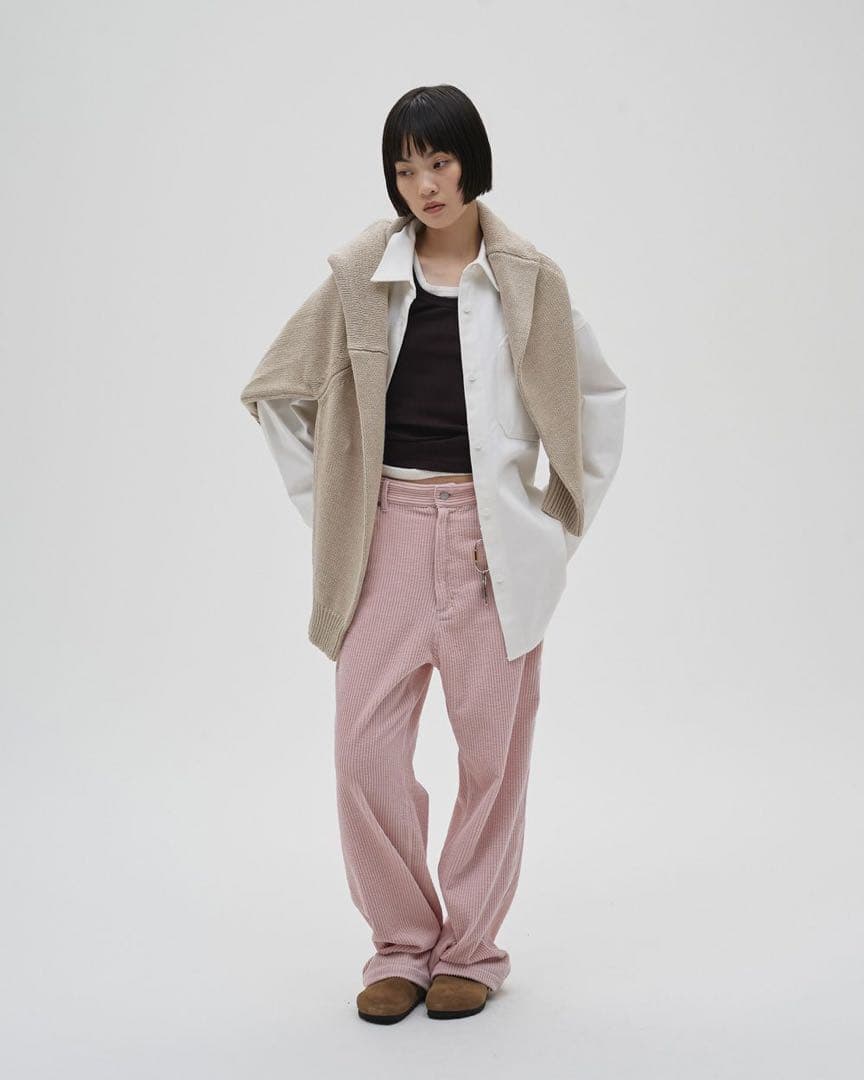 Chunky Corduroy Pants ベビーピンク　38