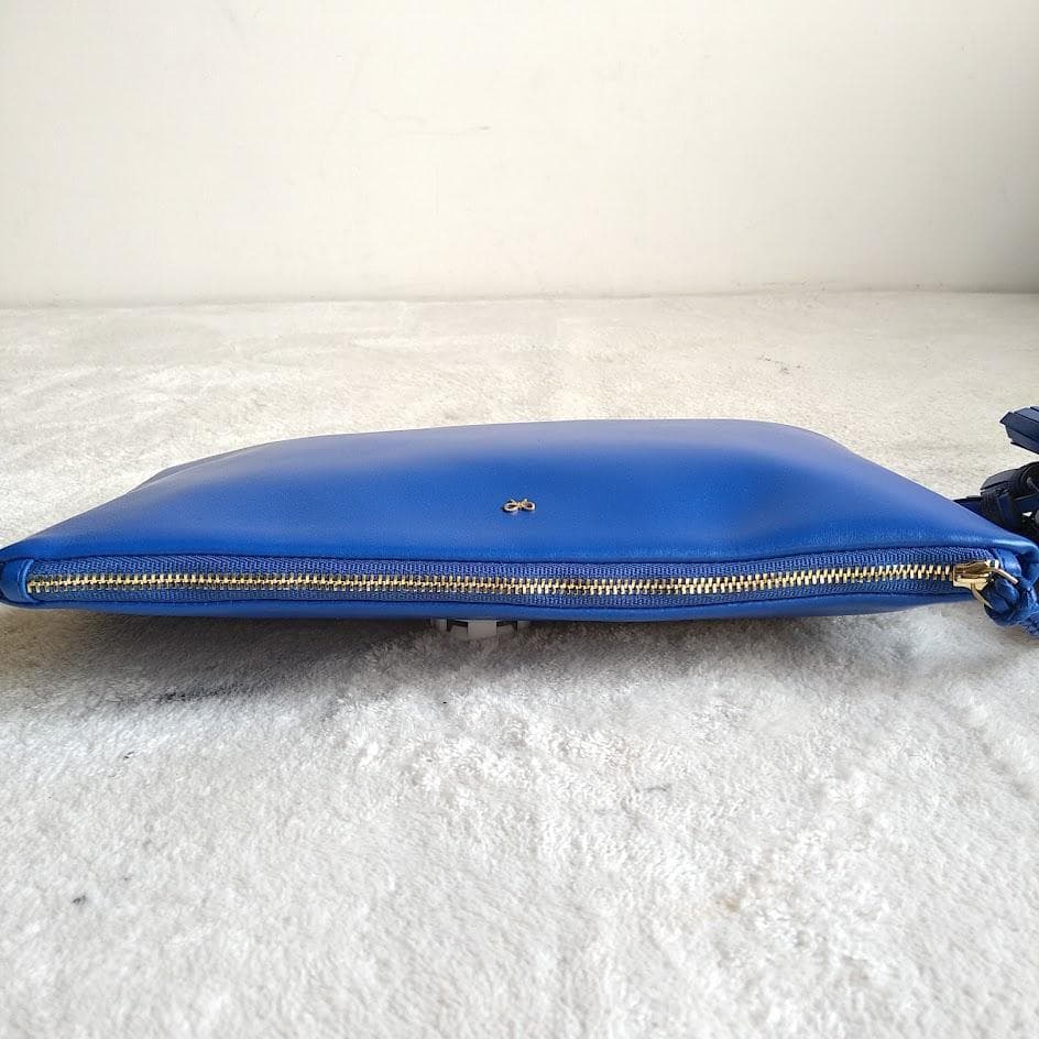 極美品　アニヤハインドマーチ　クラッチバッグ　ジョージアナ　ロイヤルブルー