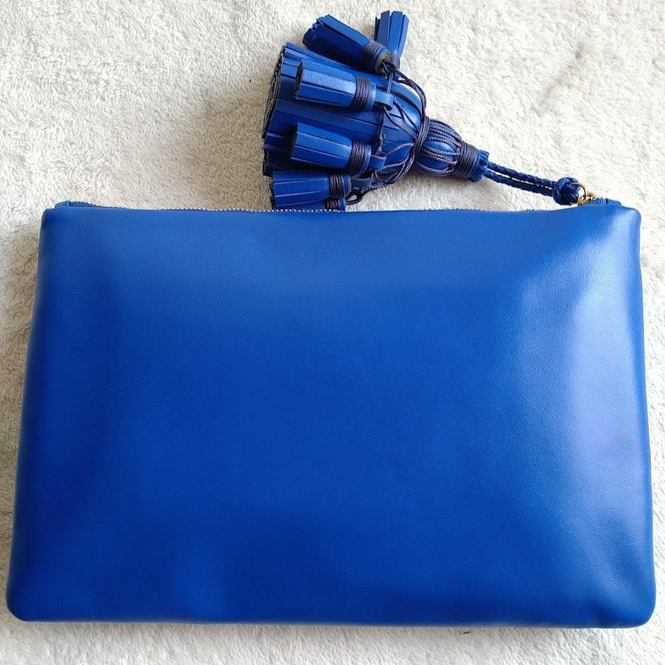 極美品　アニヤハインドマーチ　クラッチバッグ　ジョージアナ　ロイヤルブルー