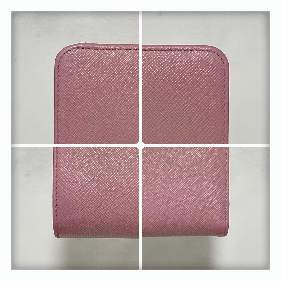 ✨美品✨ PRADA プラダ サフィアーノ 二つ折り財布 ライトピンク