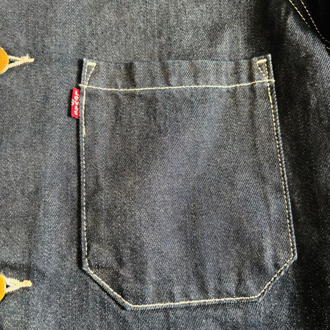 リーバイス　カバーオール　ワークジャケット　濃紺　デニム　超美品　M