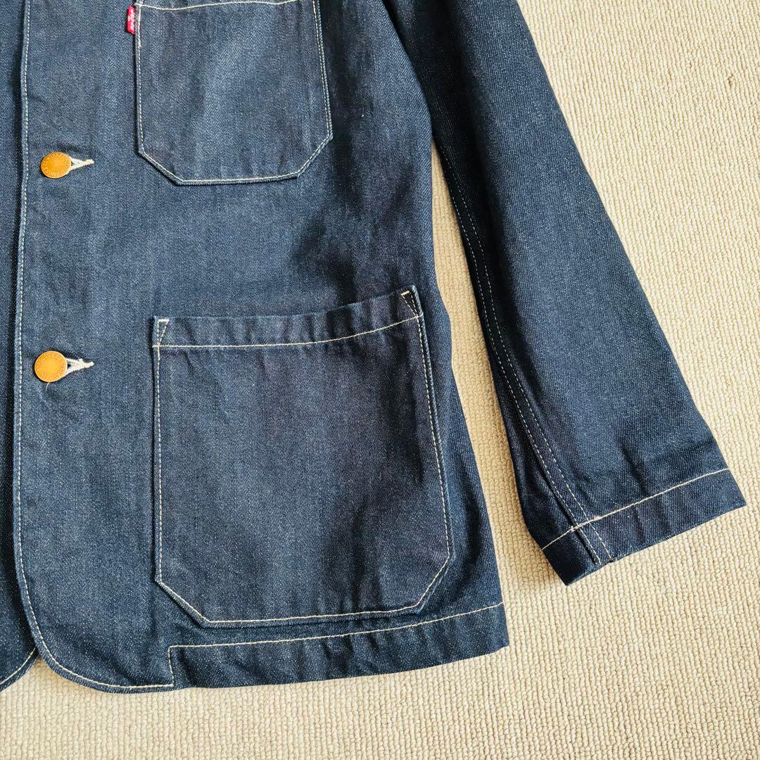 リーバイス　カバーオール　ワークジャケット　濃紺　デニム　超美品　M