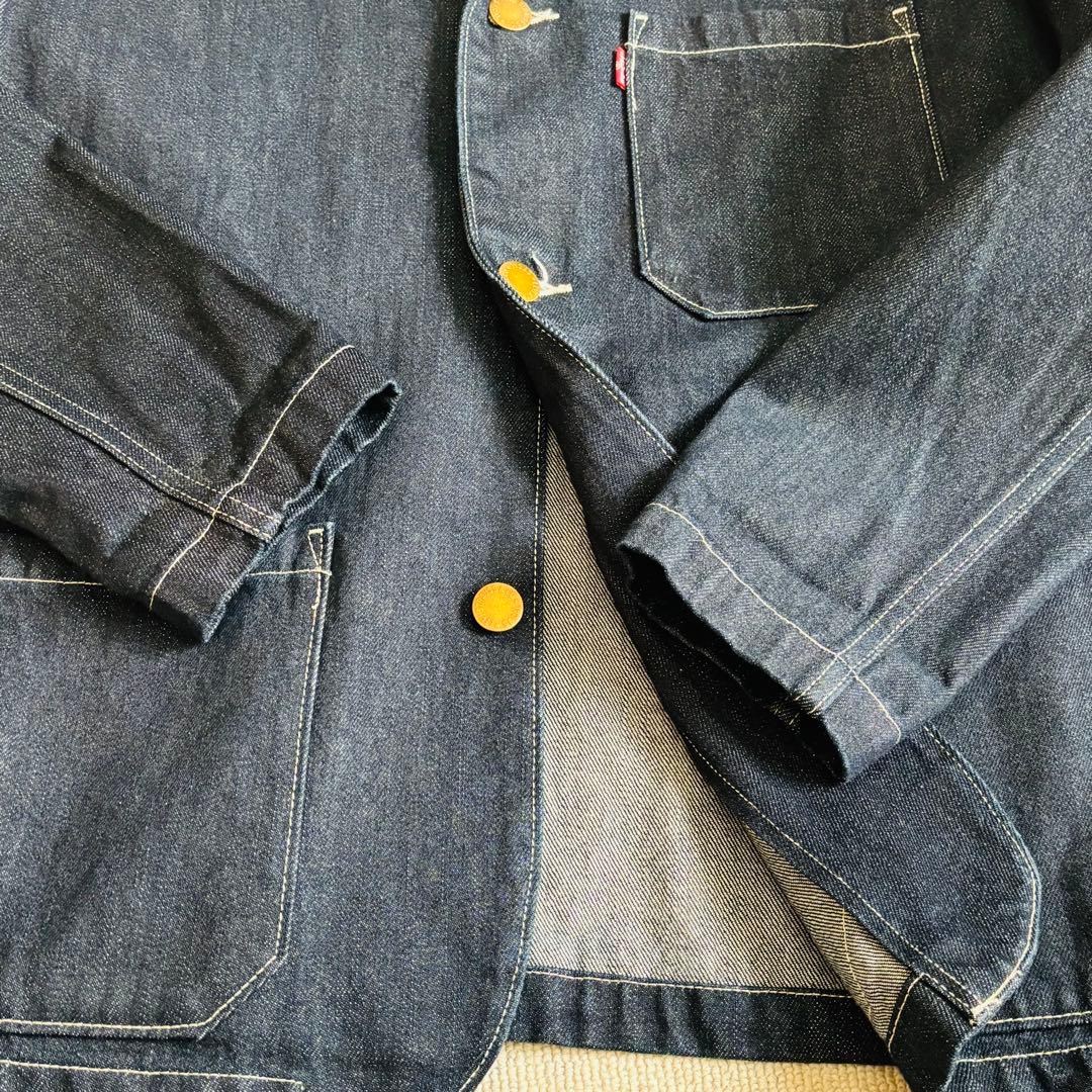リーバイス　カバーオール　ワークジャケット　濃紺　デニム　超美品　M