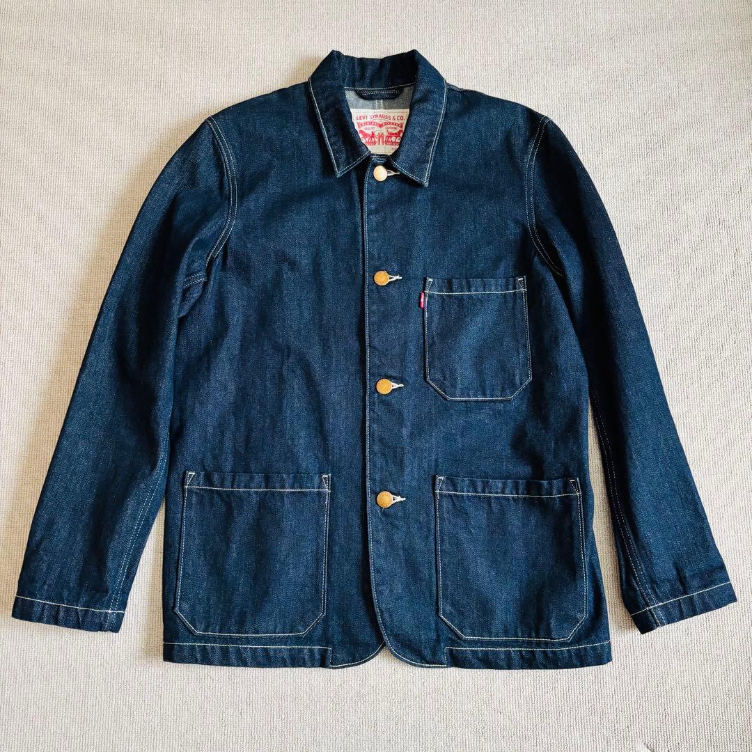 リーバイス　カバーオール　ワークジャケット　濃紺　デニム　超美品　M