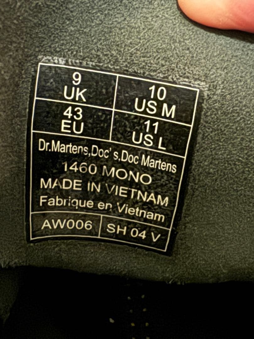 ドクターマーチン　1460 MONO オールブラック 8ホール