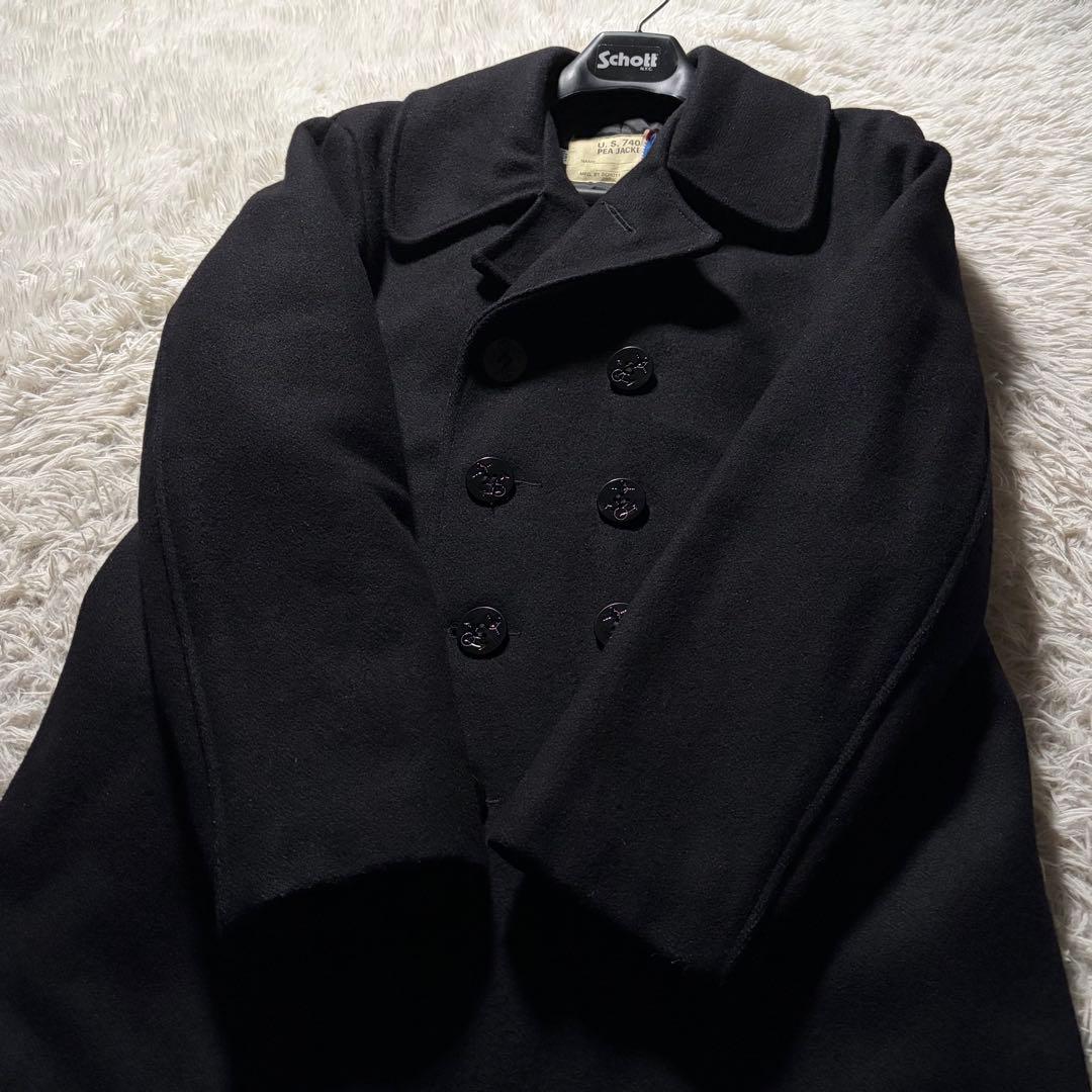 m*y様 美品/42サイズ✨schott ピーコート　ネイビー　キルティング　U