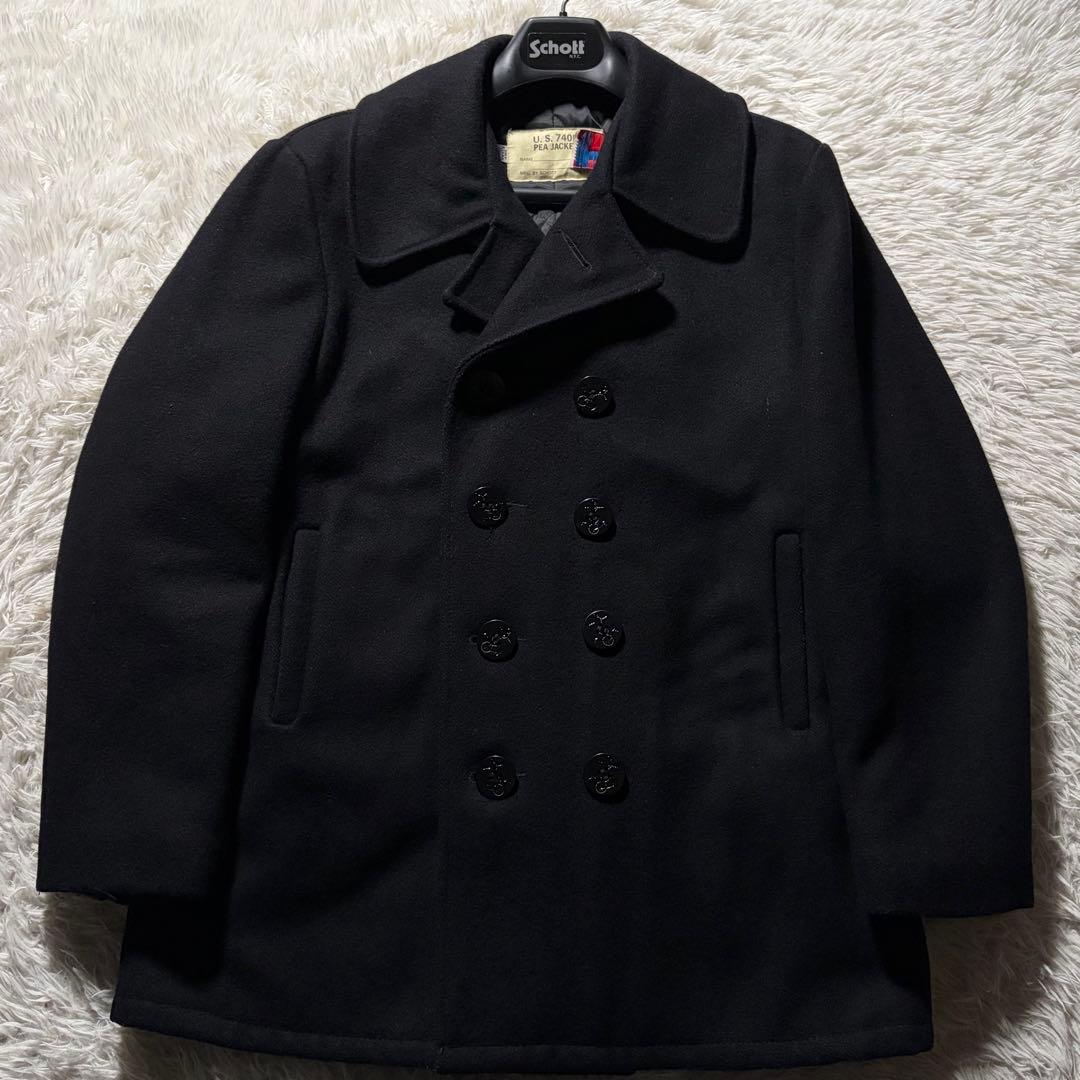 m*y様 美品/42サイズ✨schott ピーコート　ネイビー　キルティング　U