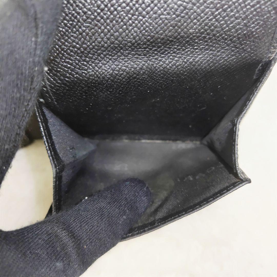 ブルガリ BVLGARI 2つ折り財布 シボ革 ブラック