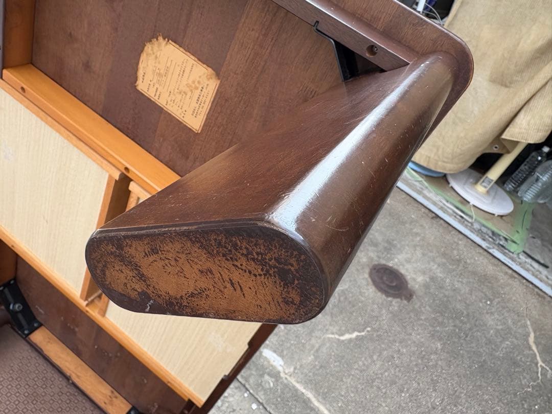 和モダン　重厚天然木製座卓 引き出し付座卓ローテーブル