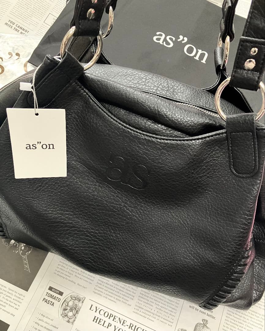 アズオンas\"on ♡BONITA BIG BAG black 黒 韓国 新品