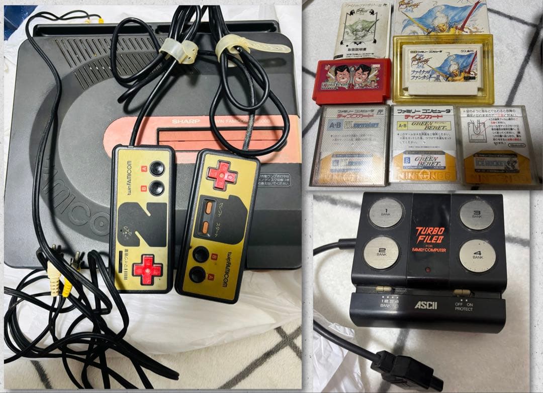 【大特価✨️】SHARP ツインファミコン 本体とゲームソフトセット他