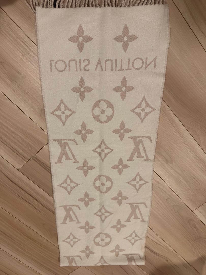 Louis Vuitton ロゴパターン マフラー ピンク
