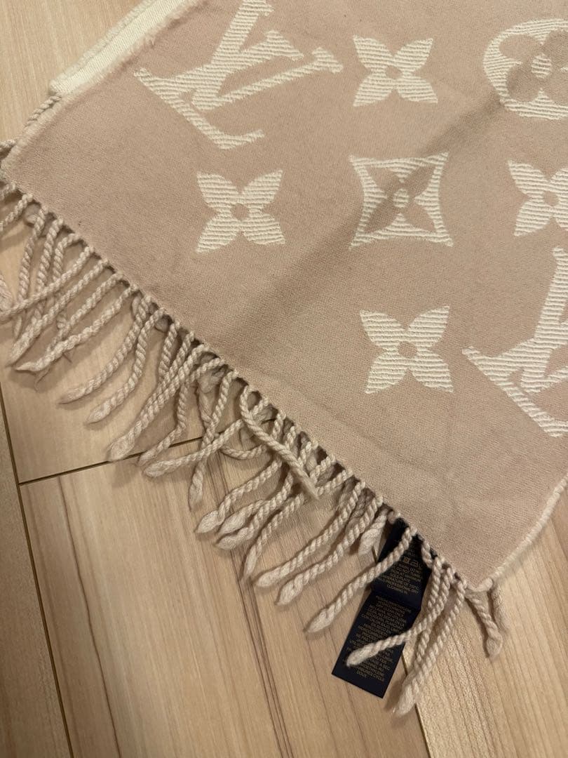 Louis Vuitton ロゴパターン マフラー ピンク
