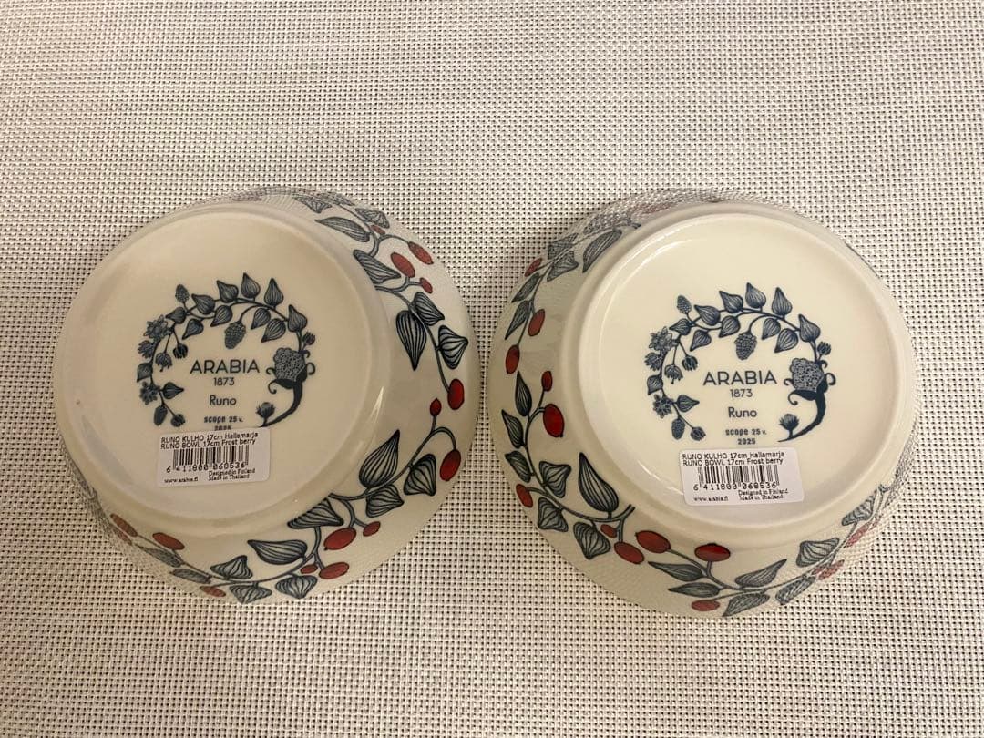 新品　アラビア　ルノ　フロストベリー　ボウル　17cm 2枚 scope