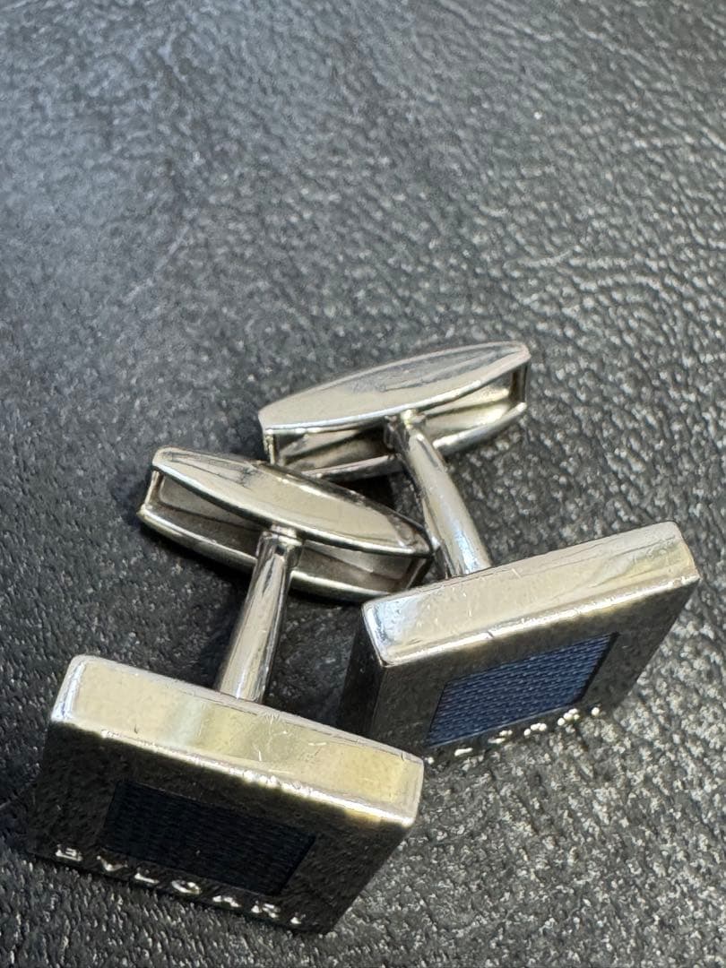 BVLGARI ネイビー カフリンクス