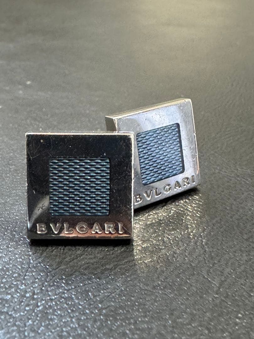 BVLGARI ネイビー カフリンクス