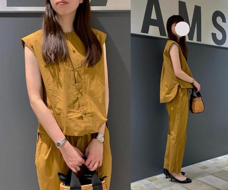 美品【AK+1】3,2万 デミルクスビームス キャメルのオールインワン B561