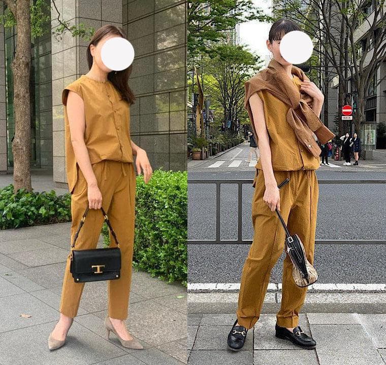 美品【AK+1】3,2万 デミルクスビームス キャメルのオールインワン B561