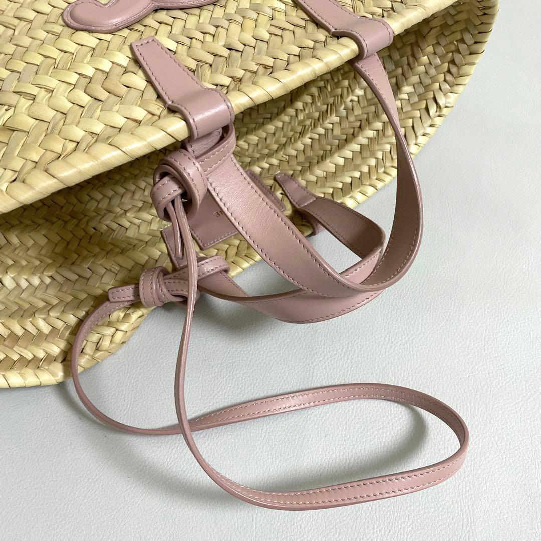 CELINE / ティーントリオンフ クラシックパニエ かごバッグ ピンク