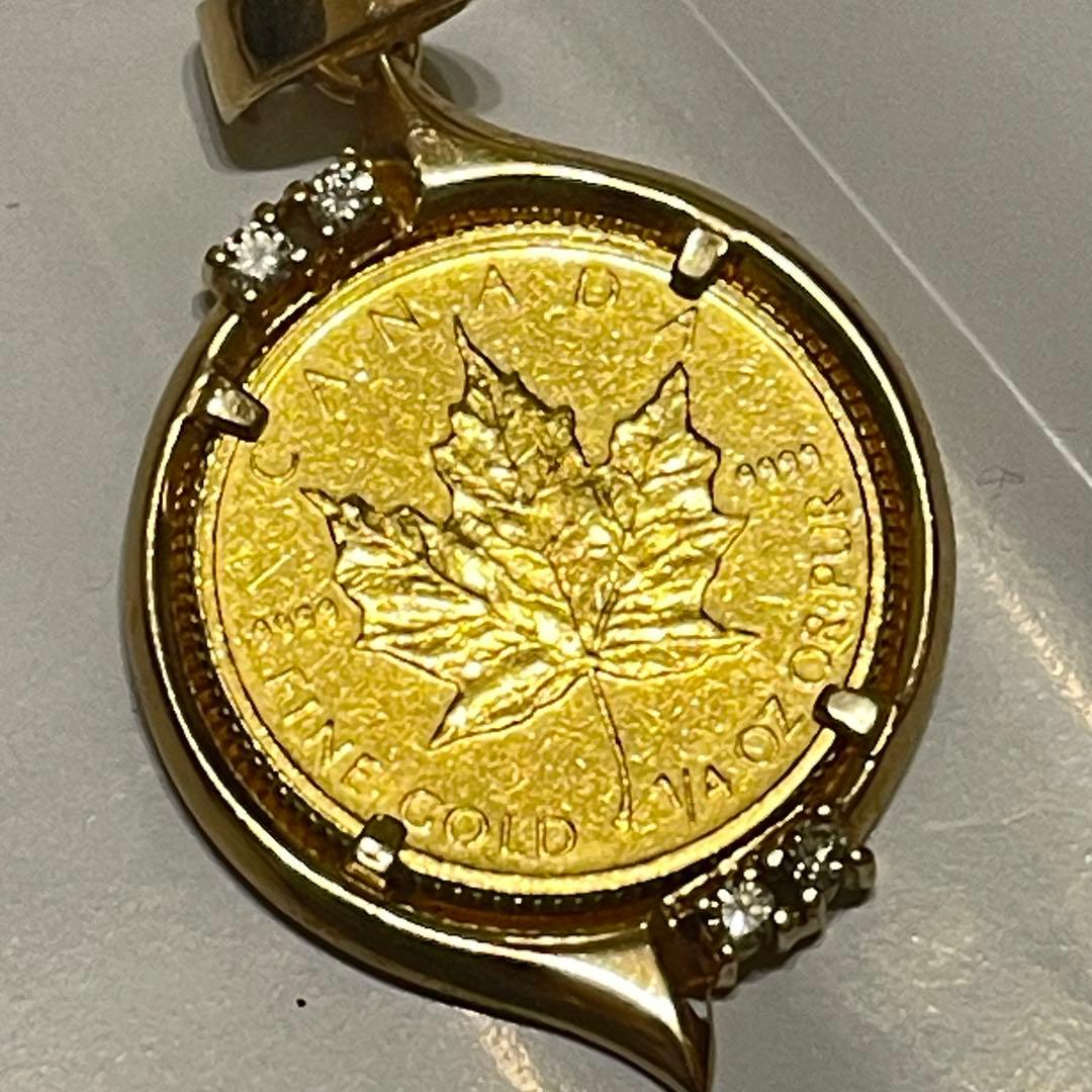 ペンダントトップ チャーム 9999 1/4 oz 24k 18k 金 ゴールド