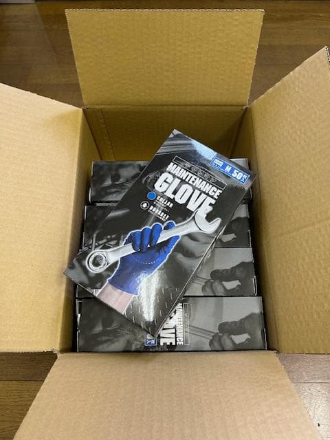 高耐久　工業用ニトリルグローブ　テクトマンL　10箱1Set売り　数量限定