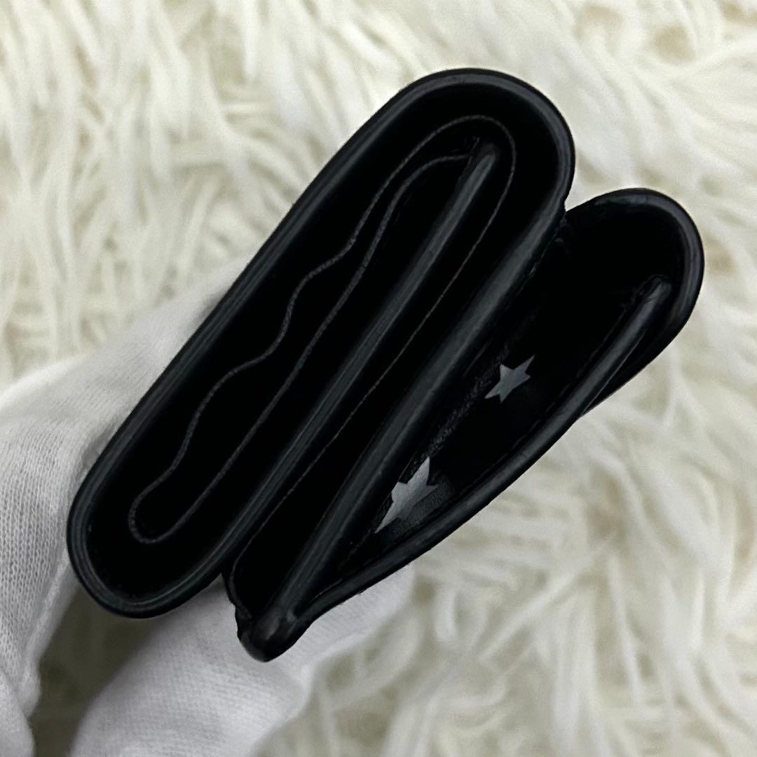 【美品】BALENCIAGA 三つ折り財布 ミニウォレット ブラック×ホワイト