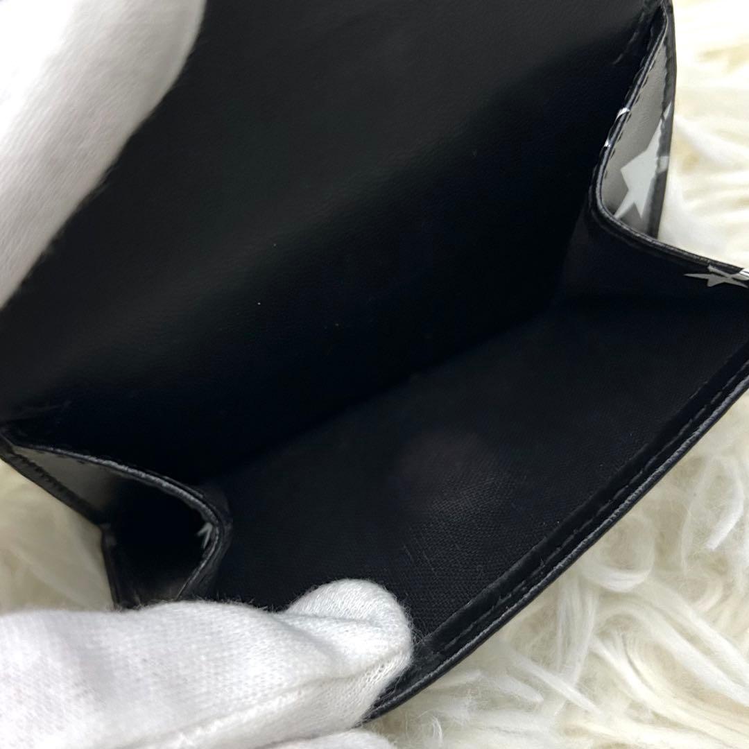 【美品】BALENCIAGA 三つ折り財布 ミニウォレット ブラック×ホワイト