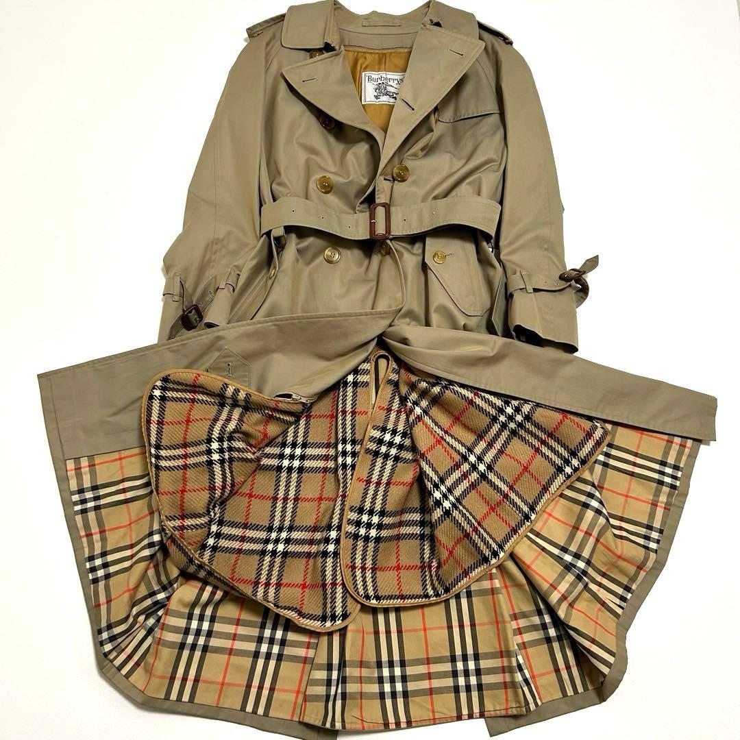 バーバリー ダブル トレンチコート ライナー ノバチェック ベルト11