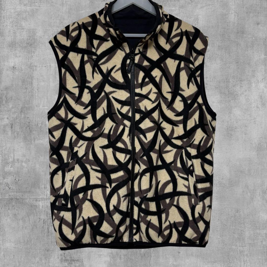 グラミチ リバーシブル ナイロンベスト M 黒 TribalTerra