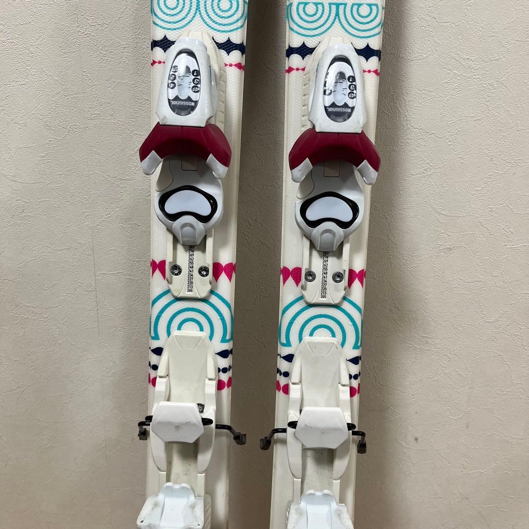 ROSSIGNOL ジュニア用スキー板 128cm ストック2セット付き