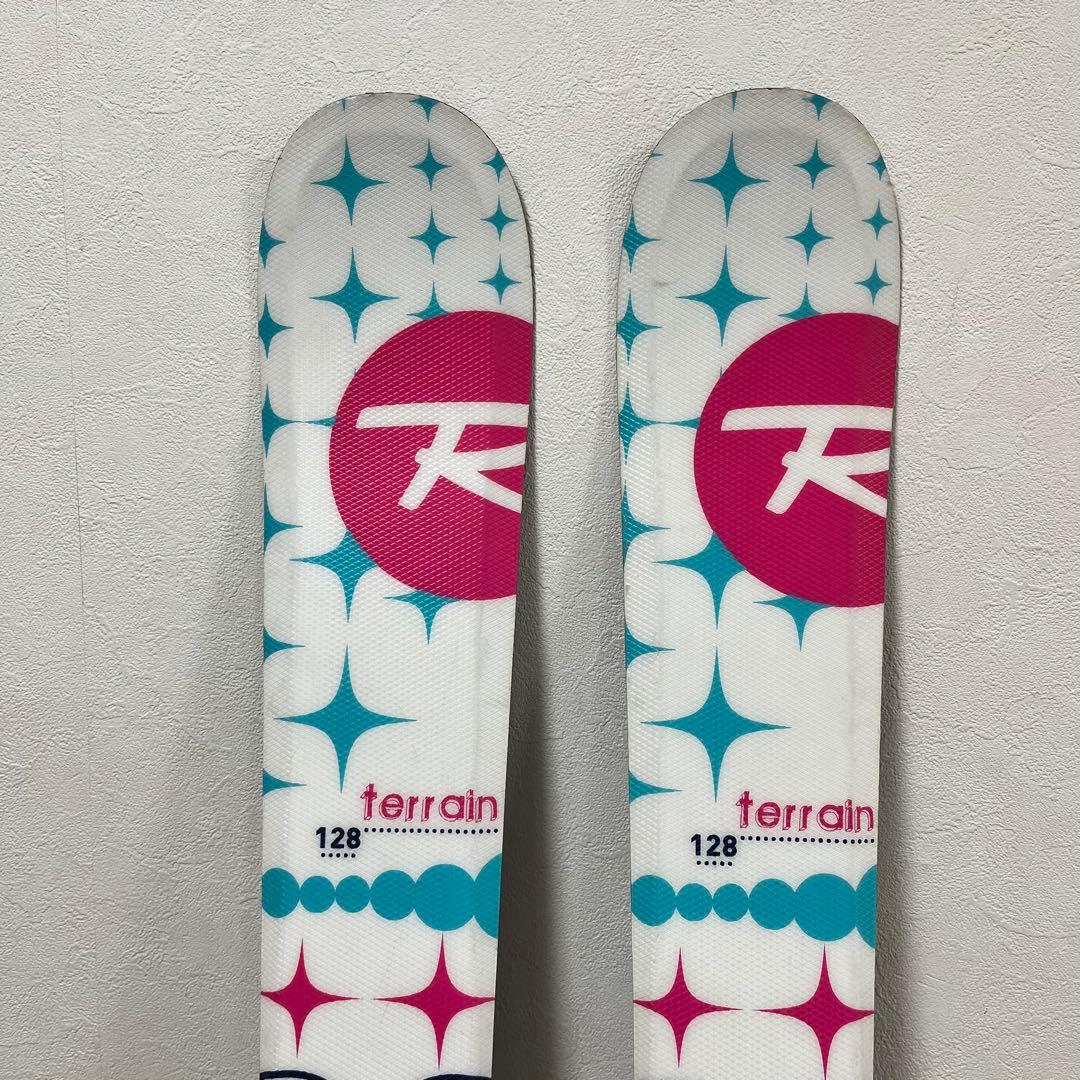 ROSSIGNOL ジュニア用スキー板 128cm ストック2セット付き