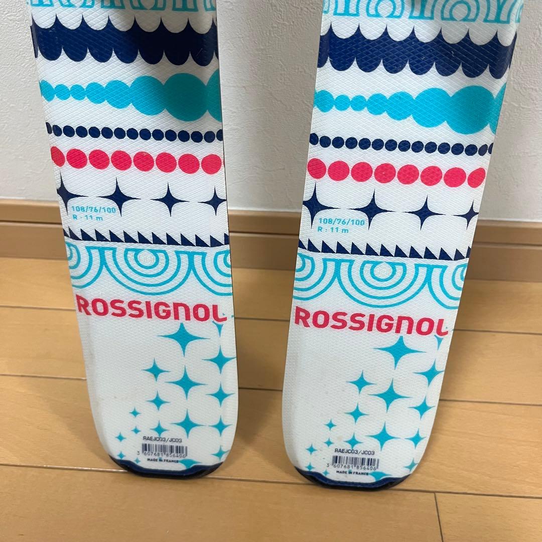 ROSSIGNOL ジュニア用スキー板 128cm ストック2セット付き