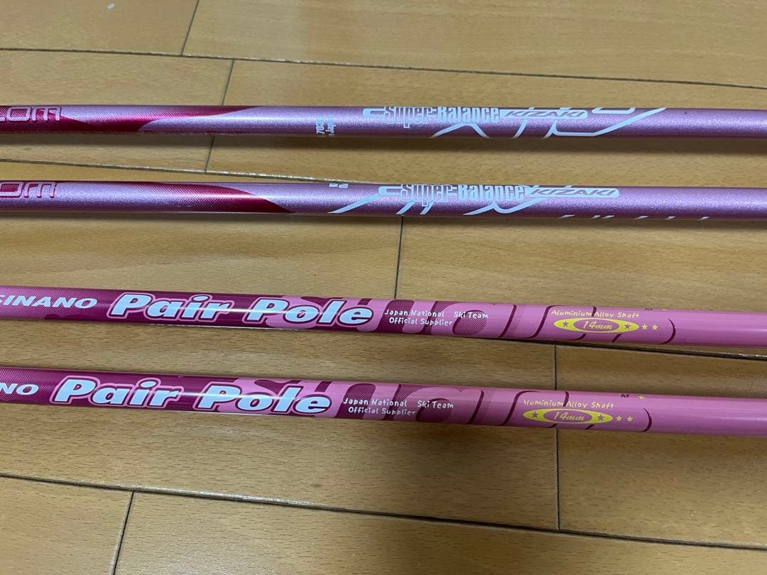 ROSSIGNOL ジュニア用スキー板 128cm ストック2セット付き