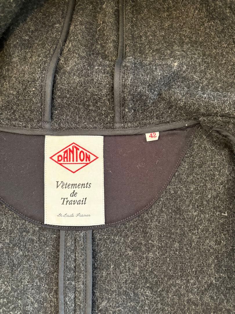 【未使用品】DANTONダントン ウールモッサーフードジャケットチャコールグレー