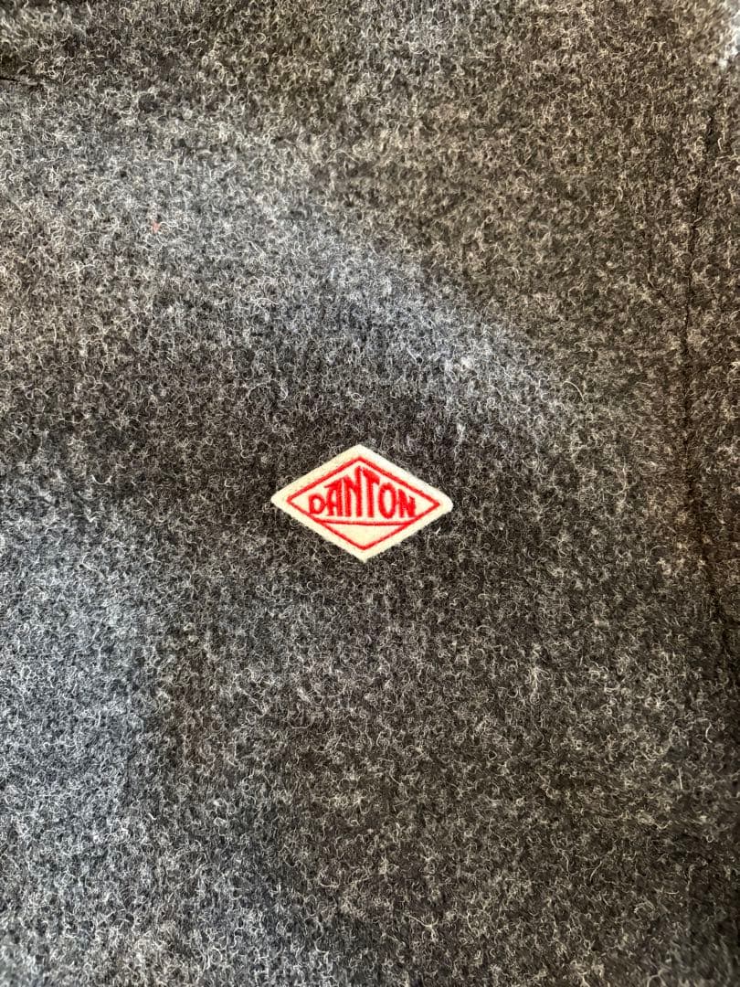 【未使用品】DANTONダントン ウールモッサーフードジャケットチャコールグレー