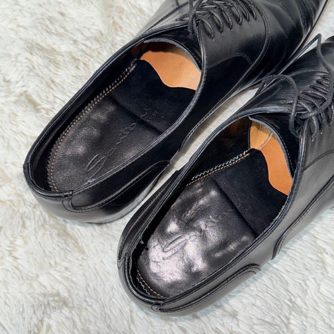 ⭐️極美品⭐️　santoni　ビジネスシューズ　ストレートチップ　ブラック