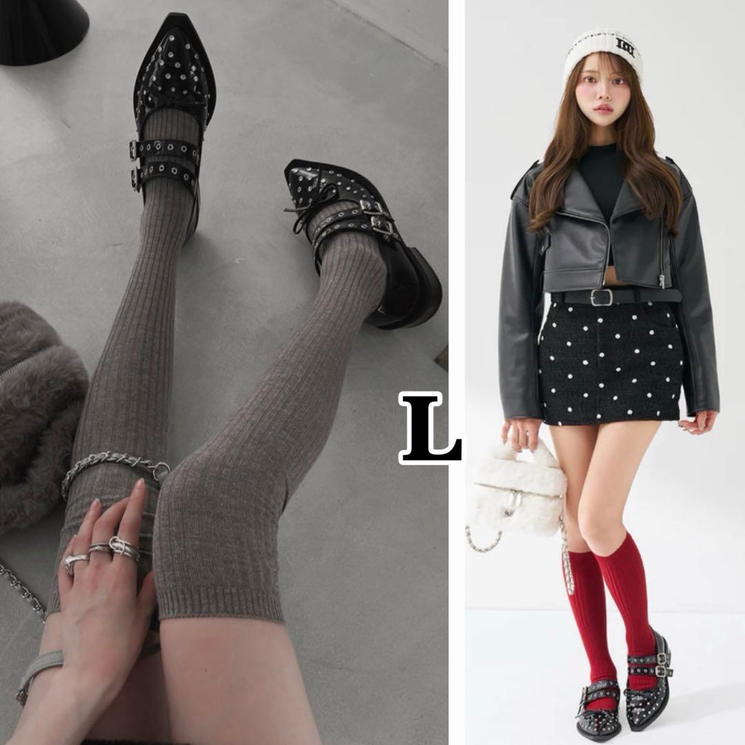 royelma♡Darich♡ダブルベルトフラットシューズ　Lサイズ