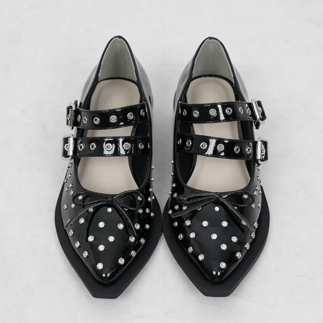 royelma♡Darich♡ダブルベルトフラットシューズ　Lサイズ