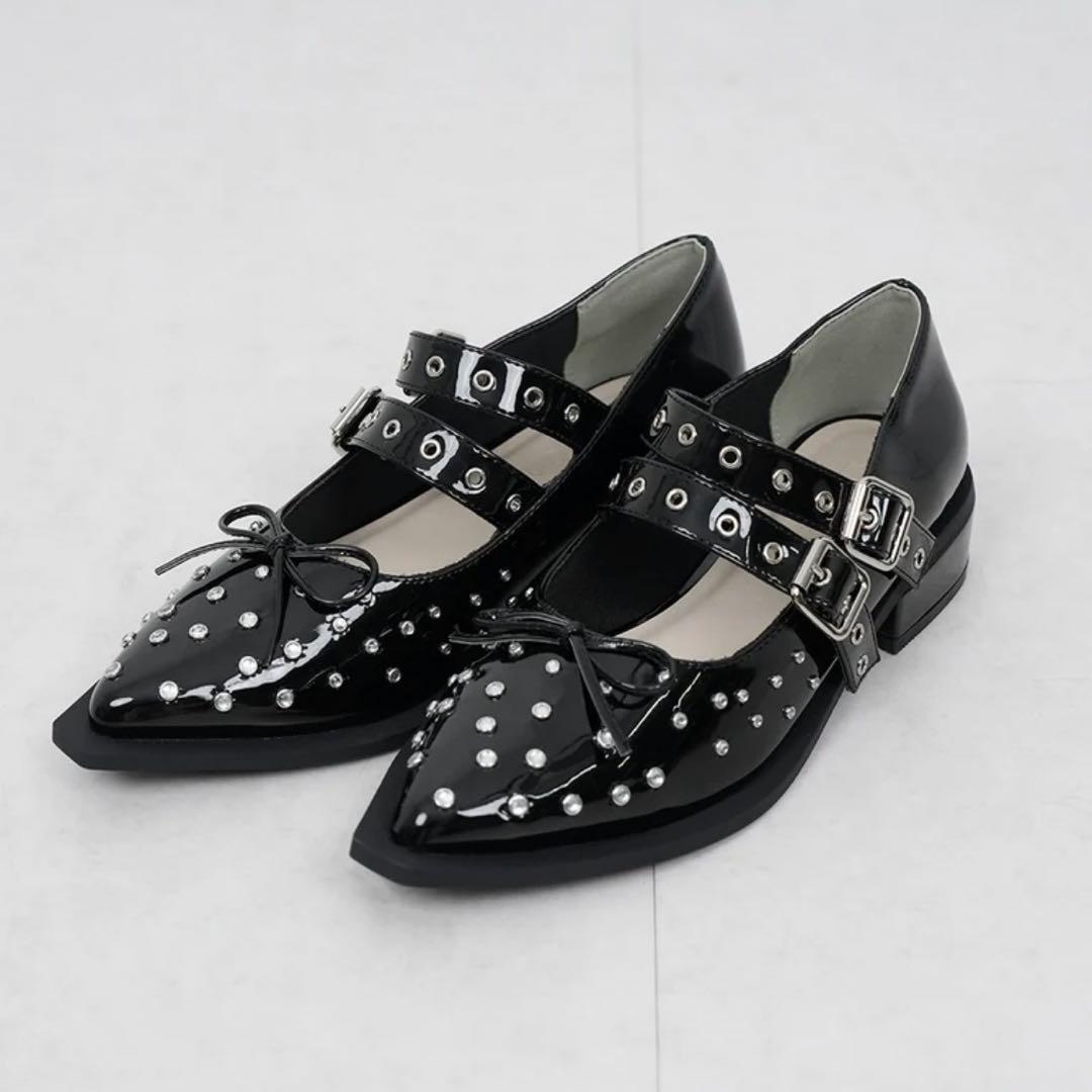 royelma♡Darich♡ダブルベルトフラットシューズ　Lサイズ