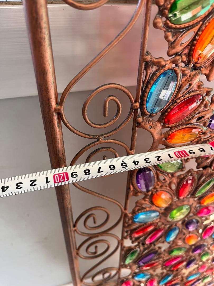 送料込み！3連　フラワーパーテーション　アクリル　ビーズ　カラフル　仕切り