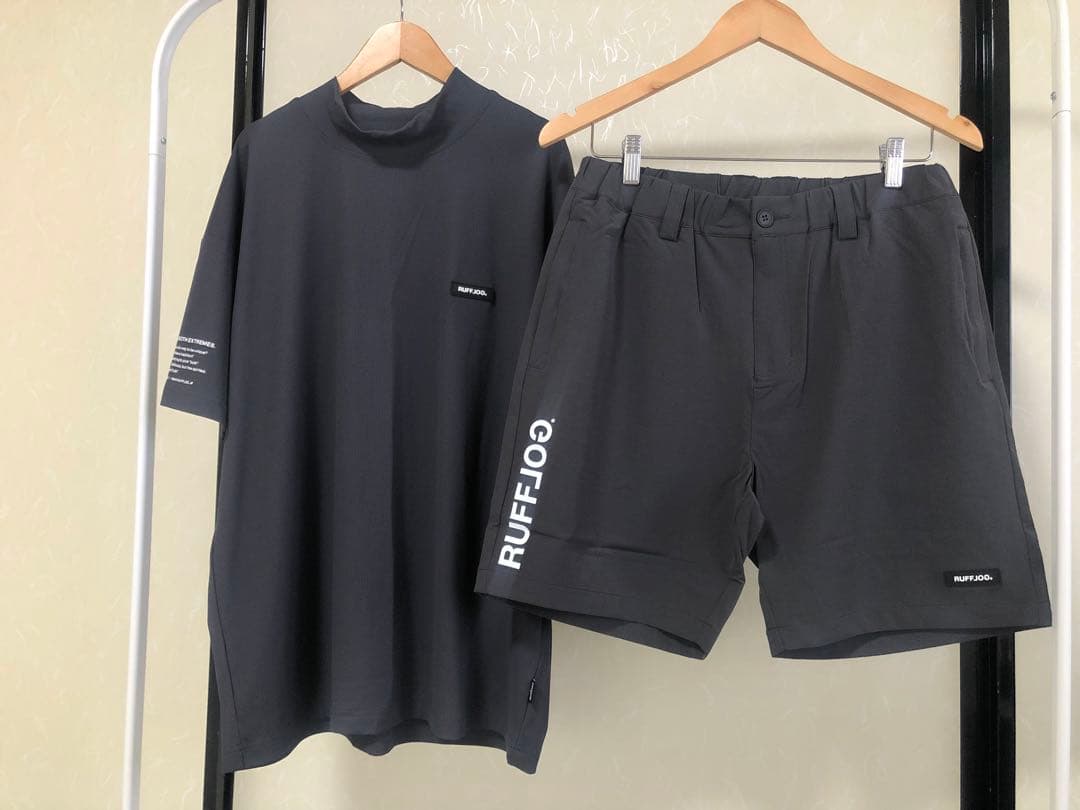 RUFFLOG MOCK NECK SHIRTS PANTS 上下セット　グレー