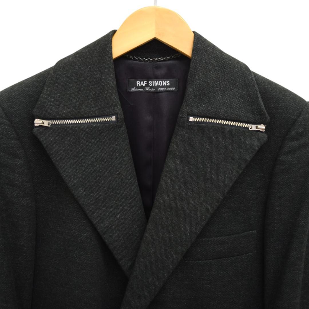 98AW ラフシモンズ RAF SIMONS ジップデザインチェスターコート