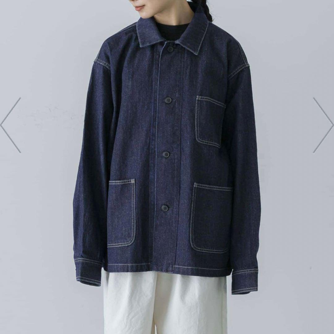 【かぐれ】『ユニセックス』デニムカバーオール インディゴブルー サイズ1