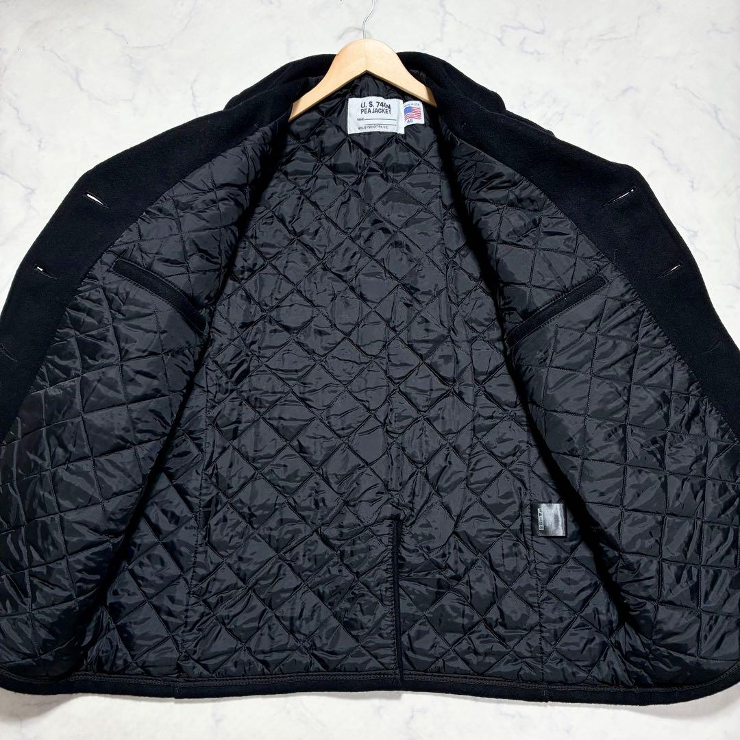 超希少(46)✨Schott ピーコート 740 ウール 近年 ブラック