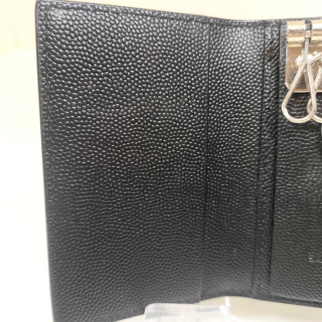 箱付き美品 サンローラン パリ キーケース キーホルダー ブラック